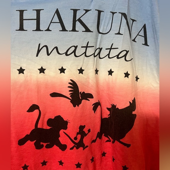 Disney Hakuna Matata Tank top tank sleeveless blue, white and red size XS - Picture 2 of 11